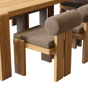 Tavoli e Sedie da Esterno per Patio in <span class=keywords><strong>Teak</strong></span> Anticorrosione per Villa e Hotel, Tavolo da Pranzo e Sedie di Lusso in Legno Massiccio - Product Image 3