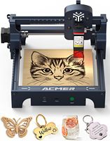 Machine de gravure/découpe à diode portable ACMER S1, facile à utiliser, garantie de 2 ans, zone de travail de 130 x 130 mm, précision de 0,04 mm, bricolage créatif