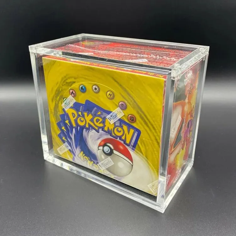 Booster kutusu akrilik kılıf Pokemon kartları roket takımı güçlendirici paketi Pokemon ticaret kartı kutusu