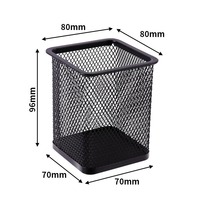 Porte-stylos métallique multifonctionnel en gros, organisateur de bureau en maille pour fournitures de bureau, pot à crayons