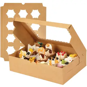 Bánh hộp 12x12x12 Giấy Bánh Hộp nhà phân phối cho Bento bánh và cupcake hộp