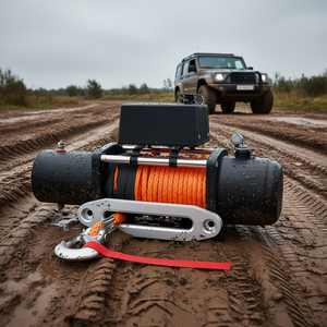 Cabrestante Eléctrico 12000 Lbs 12V DC con Cuerda Sintética para Todoterreno, SUV, Barco, Impermeable IP55, Gancho de Agarre de Aleación de Aluminio - Product Image 2