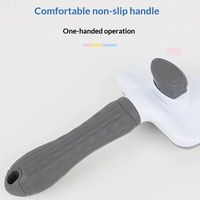 Peigne et brosse pour animaux de compagnie en plastique ergonomique de luxe, poils doux, éliminateur de poils pour chats et chiens, intérieur et extérieur, en stock