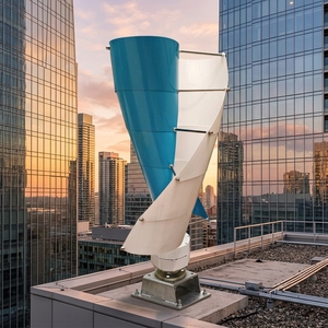 Éolienne verticale Tulip Dingyue pour usage domestique, nouveau design, haut rendement annuel, 220V 10Kw, pales en aluminium moulé, modèle Tulip 10kw - Product Image 1