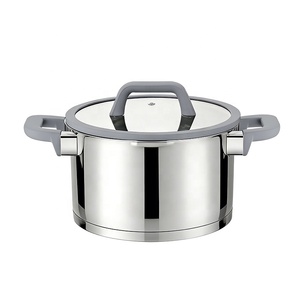 Casserole en acier inoxydable |   Couvercle en silicone pour égouttoir à verres |    <span class=keywords><strong>Service</strong></span> OEM disponible, Casserole, Marmite à soupe, Marmite à bouillon, Ensemble d'ustensiles <span class=keywords><strong>de</strong></span> cuisine - Product Image 1