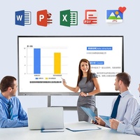 Pantallas Interactivas Digitales Inteligentes con Panel Plano Interactivo Táctil de 55 65 75 85 86 98 110 Pulgadas, 4k LCD, para la Enseñanza en Escuelas