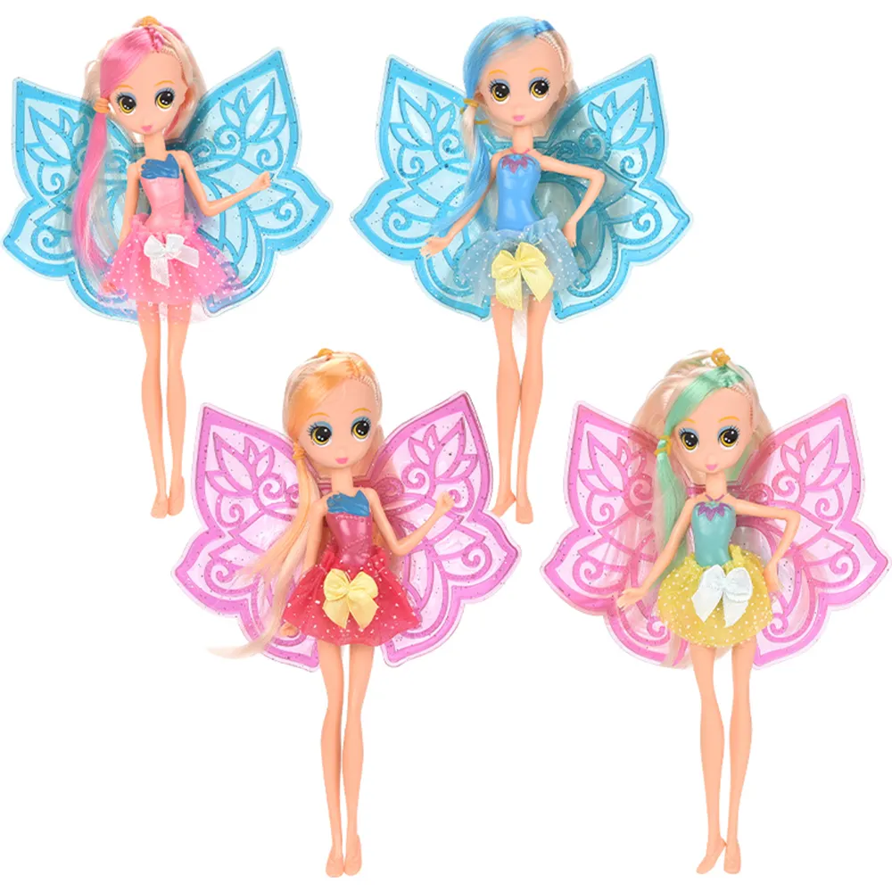 لعبة KUNYANG الكهربائية هدية 8 بوصة مجموعة أميرة صغيرة تحلق الملونة الفتيات الصغار الأطفال لعب الاطفال دمية فتاة جميلة