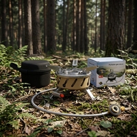 Réchaud à gaz portable 3 brûleurs haute performance 5800W, pliable, coupe-vent, pour barbecue en extérieur, avec logo personnalisé OEM