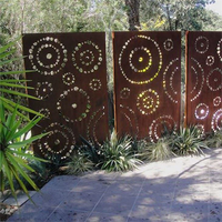 Panneaux de clôture en aluminium découpé au laser Corten, prix sur demande, panneau de clôture de 6 pieds, écran d'intimité, Philippines