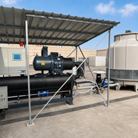 Refroidisseur de fluides industriels de type à vis, refroidisseur à eau avec compresseur et pompe pour équipements de réfrigération et d'échange de chaleur