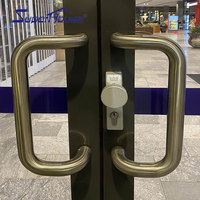 Pintu Kamar Mandi Standar NOA New York yang Laris Manis, Pintu Toko Kaca Aluminium Komersial, Pintu Aluminium Eksterior untuk Rumah