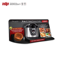 TERMEIN Présentoir en acrylique noir brillant en forme de L pour appareils de cuisine, support de présentation pour bouilloire en verre pour supermarché