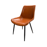 Meubles de salle à manger, meubles de salon, chaises modernes avec structure en métal, couleurs personnalisables, chaises en cuir PU pour salle à manger
