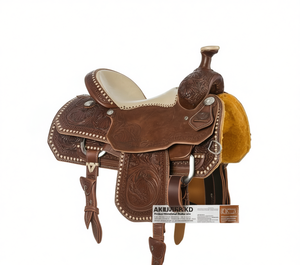 Monturas Vaqueras de Cuero Genuino Premium Ligeras Hechas a Mano Cómodas para Caballos de Barriles Rodeo Exhibición y Rendimiento - Product Image 1