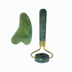 Rodillo Facial Dark Xiuyan y Tabla Gua Sha con Forma de Delfín, Set de 2 Piezas, Mini Kit de Belleza Portátil, Regalo para las Fiestas - Product Image 3