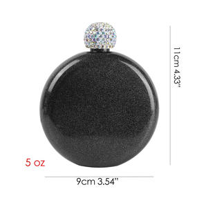 Mini-flasque à <span class=keywords><strong>whisky</strong></span> portable en acier inoxydable de 5 oz, durable et écologique, avec enveloppe en cuir, pour le transport sur la hanche - Product Image 2