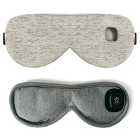 Masque de sommeil occultant sans fil rechargeable en soie chauffant pour la relaxation des yeux fatigués en voyage