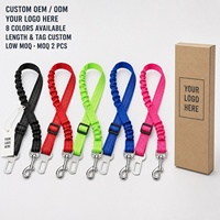 Ceinture de sécurité élastique pour chien et chat, attache universelle pour voiture, crochet pivotant à 360°, boucle de sécurité pour animaux de compagnie, réfléchissante, réglable, imperméable