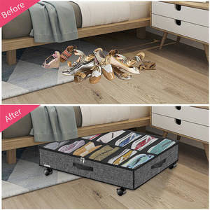 침대 밑 옷장 신발 정리함 박스 바퀴 달린 침대 밑 수납함 2개 세트 - Product Image 3