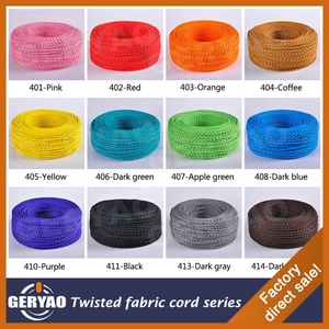 Cavo intrecciato filo di filo di caffè colore tre nucleo tessuto tessile con filo di terra di cotone PVC filo di rame incagliato isolato - Product Image 4