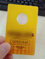 Support de carte d'emballage en PET auto-adhésif inviolable pour lingots, bijoux, pièces d'or et barres