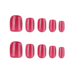 <span class=keywords><strong>Uñas</strong></span> Postizas Cortas Cuadradas, 24 Piezas, <span class=keywords><strong>Color</strong></span> Rojo <span class=keywords><strong>Fucsia</strong></span> Sólido, Brillantes, para Mujer, Uso Diario, Oficina, Citas, Bodas, Fiestas, Manicura, Regalo - Product Image 6