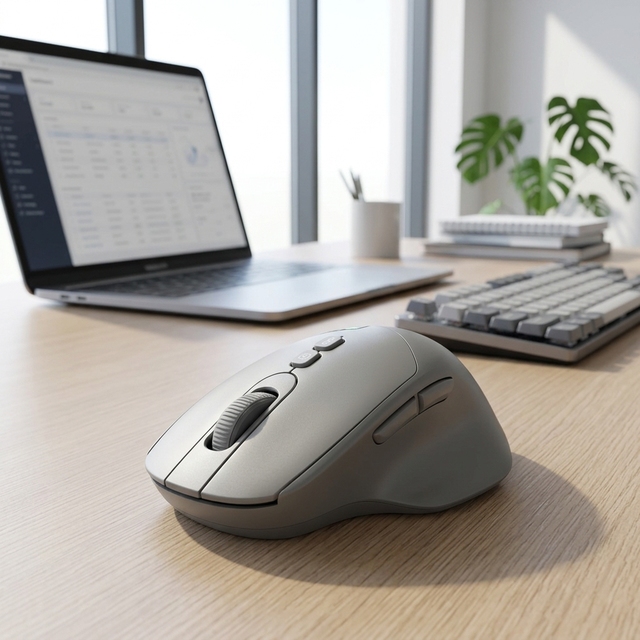 Hot Selling Factory Ergonomic 7D Silent Click Dual Mode Rechargeable Wireless Mouse with Screen 2.4Ghz Wireless Office Mouse