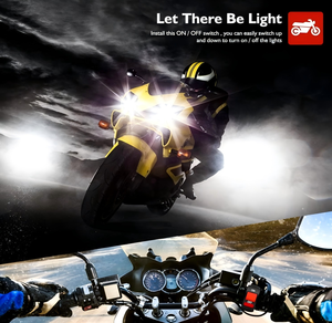 Guidon marche/arrêt <span class=keywords><strong>interrupteur</strong></span> à bascule pour moto Dirt Bike ATV phare LED barre lumineuse conduite et course feux de freinage - Product Image 5