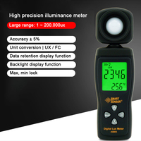 Luxmètre numérique LCD AS803 1-200000 Lux, testeur de luminance, photomètre à capteur intelligent, spectromètre, actinomètre, testeur de luminance