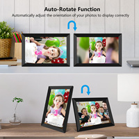 Envoi rapide pour cadre photo Wifi 10.1 pouces avec mémoire 32 Go pour partager des photos et des vidéos en famille par des applications Frameo faciles à partager