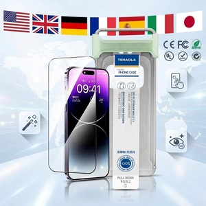 Protection d'écran en verre 3D HD <span class=keywords><strong>Zero</strong></span> Mistake Installation Frame pour iPhone 17 16 15 Pro Max Plus, clarté Retina - Product Image 1