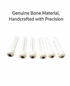 Venta al por mayor: Pernos de puente de guitarra de hueso genuino de primera calidad con punto de concha, clavijas de cuerda para guitarra acústica/folk, piezas de repuesto mejoradas. - Product Image 1
