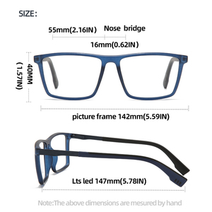 TR 90スクエアユニセックスメガネフレーム金属テンプル工場価格光学フレームカスタムロゴ格安眼鏡反射防止アイウェア - Product Image 5