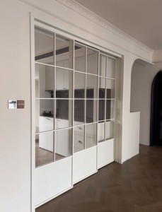 Thép cửa trượt Acoustic cách điện nhiệt phá vỡ đôi bằng kính khung không thấm nước thiết kế hiện đại cho nhà hàng biệt thự - Product Image 2