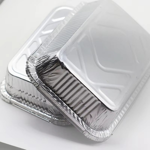 10 20 50 PCS Food Grade Disposable <b>Small</b> Aluminum Foil Food <b>Containers</b> Rectangle Aluminium Foil Baking Pan/Trays with Lids - Product Image 6