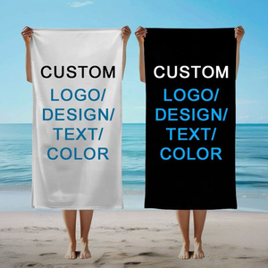 Factory OEM Summer Quick Dry High Quality Digital Printed Recycle Extra Large Terry Wholesale Custom Microfiber Beach Towel - Product Image 1