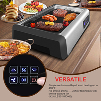 Grill électrique domestique amovible antiadhésif pour cuisson sans fumée sur table, idéal pour barbecue intérieur
