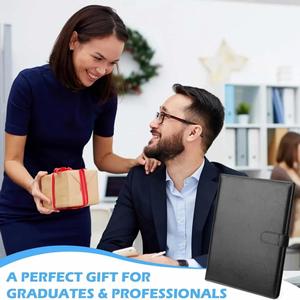 Custom Business Office Document Clip PU Leather Contract Book Clip <b>A4</b> <b>File</b> Folder - Product Image 2