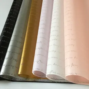 Guangzhou factory custom foil stamping tissue paper wrapping paper for clothing packaging