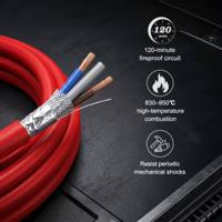 Câble d'alarme incendie blindé en fibre de verre conforme à la norme BS, LSZH, 1,5 mm, 2 conducteurs, avec protection EMI élevée pour l'éclairage d'urgence