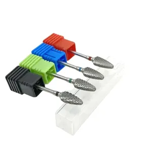 5 fraises coniques en carbure de tungstène, tige de 3/32 pouces, pour outil rotatif, polissage dentaire, embouts de perceuse à ongles - Product Image 4