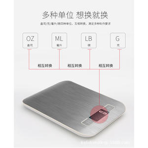 Venta Directa de Fábrica, Báscula de Cocina Electrónica de Acero Inoxidable Plana de Alta Precisión de 1g para Hornear, Básculas de Cocina Digitales - Product Image 5