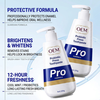 Dentifrice Probiotique en Tube à Presser OEM Marque Privée – Haleine Fraîche 12 Heures, Blanchiment des Dents, Soin Bucco-dentaire, Nettoyage en Profondeur