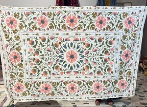 Embroidery Suzani <b>Throw</b> Wall Hanging Boho Home Decor Table Cloth Ethnic <b>Bed</b> <b>Cover</b> Luxury Blanket Gift - Product Image 3