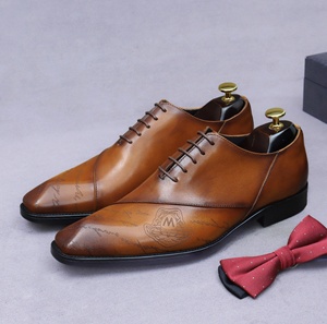 Variedad de Zapatos Formales de Cuero Genuino, Estilo Retro con Diamantes, Casuales, de Negocios, Británicos, para Boda, Zapatos de Hombre de Cuero Genuino - Product Image 4