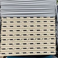 Toiture extérieure moderne en sandwich PU, acier double face, aluminium, métal, écologique, résistant à la corrosion, ignifuge, imperméable
