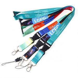 Custom <b>Polyester</b> Strap <b>Lanyard</b> Keychain Free Sample with Any Size Offset Printing Free Tool & Logo Customization - Product Image 1