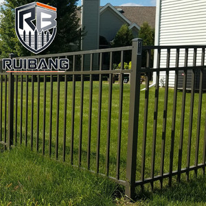 Valla de Acero Personalizada Ruibang con Postes y Puertas para Contratistas de EE. UU. y Canadá - Product Image 2