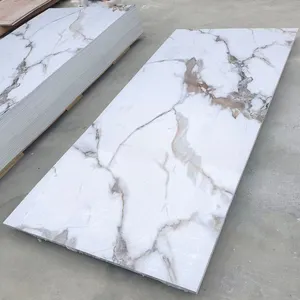 China Hot Sale Modern Style Waterproof Interior Decorative UV PVC Wall Panels Pvc Marble Sheet