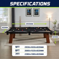Table de billard convertible 2-en-1 avec plateau de tennis de table, rails en verre trempé, poches en cuir, pieds en bois massif, table de billard de luxe pour la maison et la villa